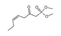 dimethyl (Z)-(2-oxohepta-4-enyl)phosphonate结构式
