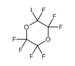 2,2,3,3,5,5,6-heptafluoro-6-iodo-1,4-dioxane结构式