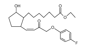 7-{2-[(Z)-4-(4-Fluoro-phenoxy)-3-oxo-but-1-enyl]-5-hydroxy-cyclopentyl}-heptanoic acid ethyl ester结构式