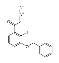 2-diazonio-1-(2-iodo-3-phenylmethoxyphenyl)ethenolate结构式