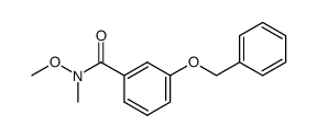 3-(苄氧基)-N-甲氧基-N-甲基苯甲酰胺结构式