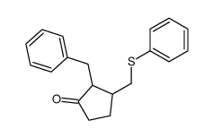 2-benzyl-3-(phenylsulfanylmethyl)cyclopentan-1-one Structure