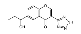6-(1-hydroxypropyl)-3-(2H-tetrazol-5-yl)chromen-4-one Structure