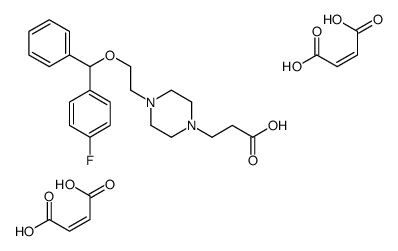 (E)-but-2-enedioic acid,3-[4-[2-[(4-fluorophenyl)-phenylmethoxy]ethyl]piperazin-1-yl]propanoic acid Structure