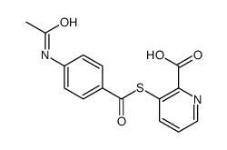 3-(4-acetamidobenzoyl)sulfanylpyridine-2-carboxylic acid结构式