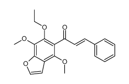 1-(6-ethoxy-4,7-dimethoxy-1-benzofuran-5-yl)-3-phenylprop-2-en-1-one结构式