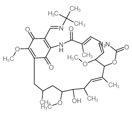 [(1Z,4E,6Z,10E,21E)-13-hydroxy-8,14,19-trimethoxy-4,10,12,16-tetramethyl-3,20,22-trioxo-21-[(tert-butylamino)methylidene]-2-azabicyclo[16.3.1]docosa-1,4,6,10,18-pentaen-9-yl] carbamate结构式