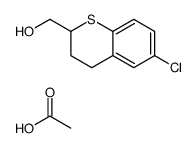 acetic acid,(6-chloro-3,4-dihydro-2H-thiochromen-2-yl)methanol结构式