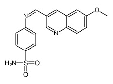 4-[(6-methoxyquinolin-3-yl)methylideneamino]benzenesulfonamide Structure