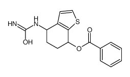 [4-(carbamoylamino)-4,5,6,7-tetrahydro-1-benzothiophen-7-yl] benzoate Structure