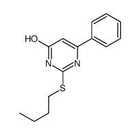 2-butylsulfanyl-6-phenyl-1H-pyrimidin-4-one结构式