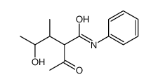 2-acetyl-4-hydroxy-3-methyl-N-phenylpentanamide结构式