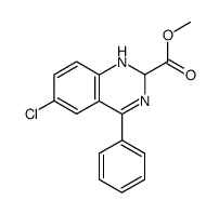 methyl 6-chloro-1,2-dihydro-4-phenylquinazoline-2-carboxylate结构式