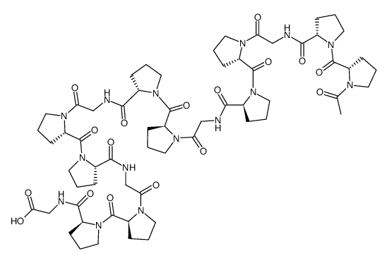 Ac-(Pro-Pro-Gly)5-OH Structure