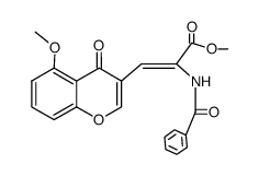 (Z)-2-Benzoylamino-3-(5-methoxy-4-oxo-4H-chromen-3-yl)-acrylic acid methyl ester结构式