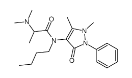 N-butyl-2-(dimethylamino)-N-(1,5-dimethyl-3-oxo-2-phenylpyrazol-4-yl)propanamide结构式
