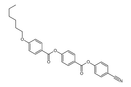 [4-(4-cyanophenoxy)carbonylphenyl] 4-hexoxybenzoate Structure
