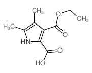 1H-Pyrrole-2,3-dicarboxylicacid, 4,5-dimethyl-, 3-ethyl ester Structure