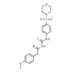 2-(4-methoxyphenyl)-N-({[4-(4-morpholinylsulfonyl)phenyl]amino}carbonothioyl)acetamide结构式