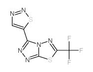 1,2,4-Triazolo[3,4-b][1,3,4]thiadiazole,3-(1,2,3-thiadiazol-5-yl)-6-(trifluoromethyl)- Structure