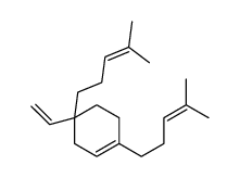 4-ethenyl-1,4-bis(4-methylpent-3-enyl)cyclohexene结构式