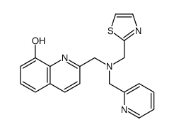 2-[[pyridin-2-ylmethyl(1,3-thiazol-2-ylmethyl)amino]methyl]quinolin-8-ol Structure