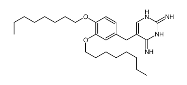 5-[(3,4-dioctoxyphenyl)methyl]pyrimidine-2,4-diamine结构式