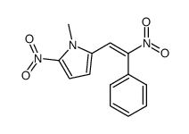 1-Methyl-2-nitro-5-((E)-2-nitro-2-phenyl-vinyl)-1H-pyrrole结构式