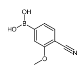 (4-氰基-3-甲氧基苯基)硼酸结构式