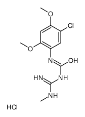 1-(5-chloro-2,4-dimethoxyphenyl)-3-(N'-methylcarbamimidoyl)urea,hydrochloride Structure
