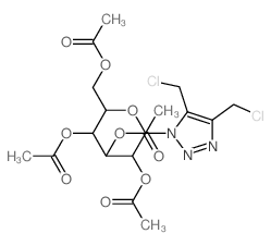 1H-1,2,3-Triazole,4,5-bis(chloromethyl)-1-(2,3,4,6-tetra-O-acetyl-b-D-glucopyranosyl)-结构式