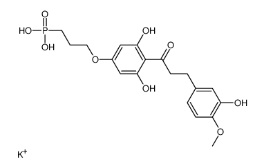 potassium,3-[3,5-dihydroxy-4-[3-(3-hydroxy-4-methoxyphenyl)propanoyl]phenoxy]propylphosphonic acid Structure