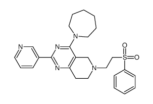 4-(azepan-1-yl)-6-[2-(benzenesulfonyl)ethyl]-2-pyridin-3-yl-7,8-dihydro-5H-pyrido[4,3-d]pyrimidine Structure