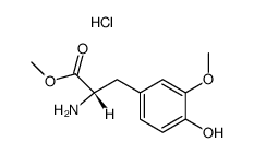 3-methoxy-4-hydroxy-L-phenylalanine methyl ester hydrochloride结构式