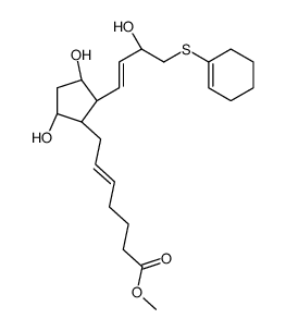 (Z)-7-[(1R)-2β-[(E,S)-3-Hydroxy-4-(1-cyclohexen-1-ylthio)-1-butenyl]-3α,5α-dihydroxycyclopentan-1α-yl]-5-heptenoic acid methyl ester Structure