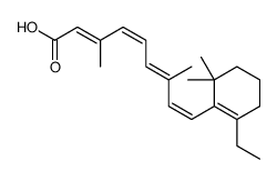 (2E,4E,6E,8E)-9-(2-ethyl-6,6-dimethylcyclohexen-1-yl)-3,7-dimethylnona-2,4,6,8-tetraenoic acid结构式