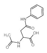 Asparagine,N2-acetyl-N-phenyl- Structure