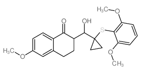 1(2H)-Naphthalenone, 2-[[1-[(2,6-dimethoxyphenyl)thio]cyclopropyl]hydroxymethyl]-3,4-dihydro-6-methoxy- Structure