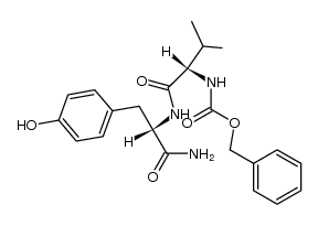 N-(N-benzyloxycarbonyl-L-valyl)-L-tyrosine amide结构式