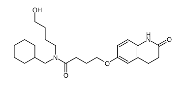 6-{3-[N-(4-Hydroxybutyl)-N-cyclohexylmethylaminocarbonyl]propoxy}-3,4-dihydrocarbostyril Structure