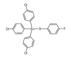 (4-Cl-C6H4)3Sn(SC6H4-4-F) Structure