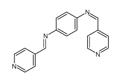 1-pyridin-4-yl-N-[4-(pyridin-4-ylmethylideneamino)phenyl]methanimine Structure