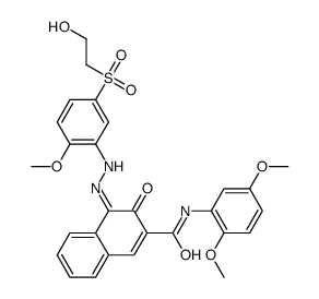 N-(2,5-dimethoxyphenyl)-3-hydroxy-4-[[5-[(2-hydroxyethyl)sulphonyl]-2-methoxyphenyl]azo]naphthalene-2-carboxamide结构式