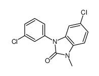 1,3-Dihydro-5-chloro-3-(3-chlorophenyl)-1-methyl-2H-benzimidazol-2-one结构式