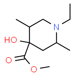 4-Piperidinecarboxylicacid,1-ethyl-4-hydroxy-2,5-dimethyl-,methylester(9CI) structure