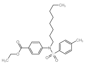 Benzoic acid,4-[[(4-methylphenyl)sulfonyl]octylamino]-, ethyl ester Structure