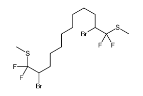 2,11-dibromo-1,1,12,12-tetrafluoro-1,12-bis(methylsulfanyl)dodecane结构式