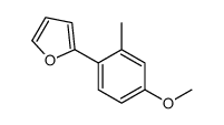 2-(4-methoxy-2-methylphenyl)furan Structure