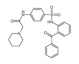N-[4-[(2-benzoylphenyl)sulfamoyl]phenyl]-2-piperidin-1-ylacetamide结构式