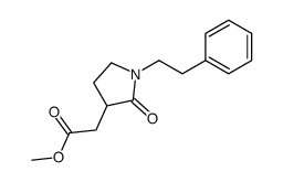 methyl 2-[2-oxo-1-(2-phenylethyl)pyrrolidin-3-yl]acetate结构式